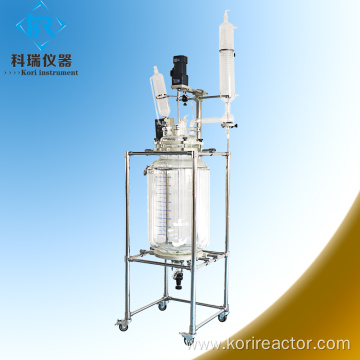 Jacketed Glass Reactor 100L double layer glass reactor